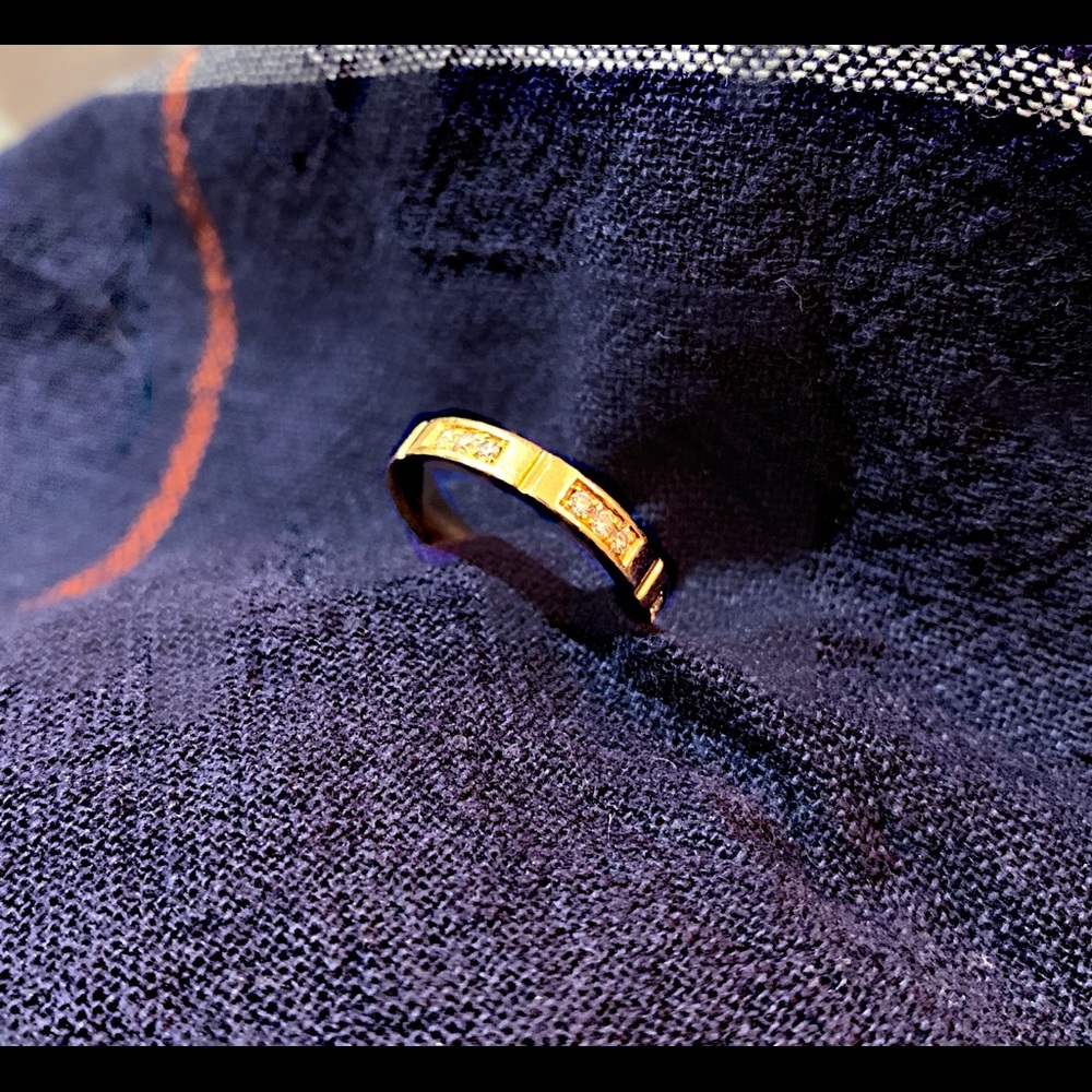 Men’s Gold Diamond Band - Picture 3 of 5